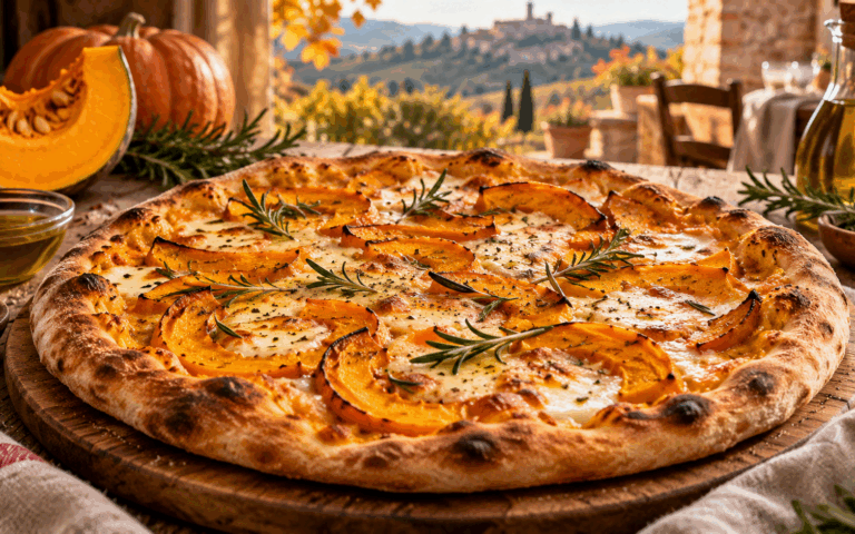 Con 3 ingredienti di stagione preparo una pizza alla zucca croccante e saporita