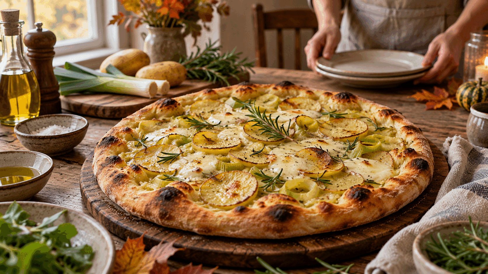 Ho ritrovato nella pizza con porri e patate il sapore semplice delle sere in famiglia