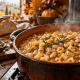 In 40 minuti sul fornello: pasta e fagioli dal sapore antico, con rosmarino e olio nuovo