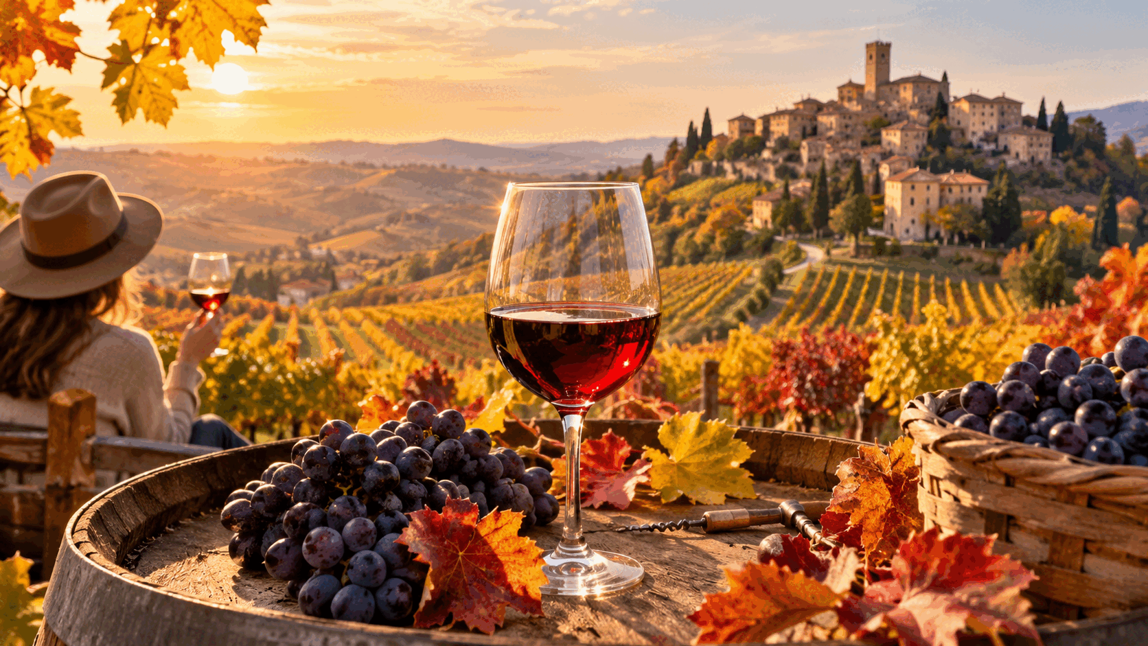 La più gustosa strada del vino in autunno attraversa le Langhe, tra vendemmia e borghi di pietra