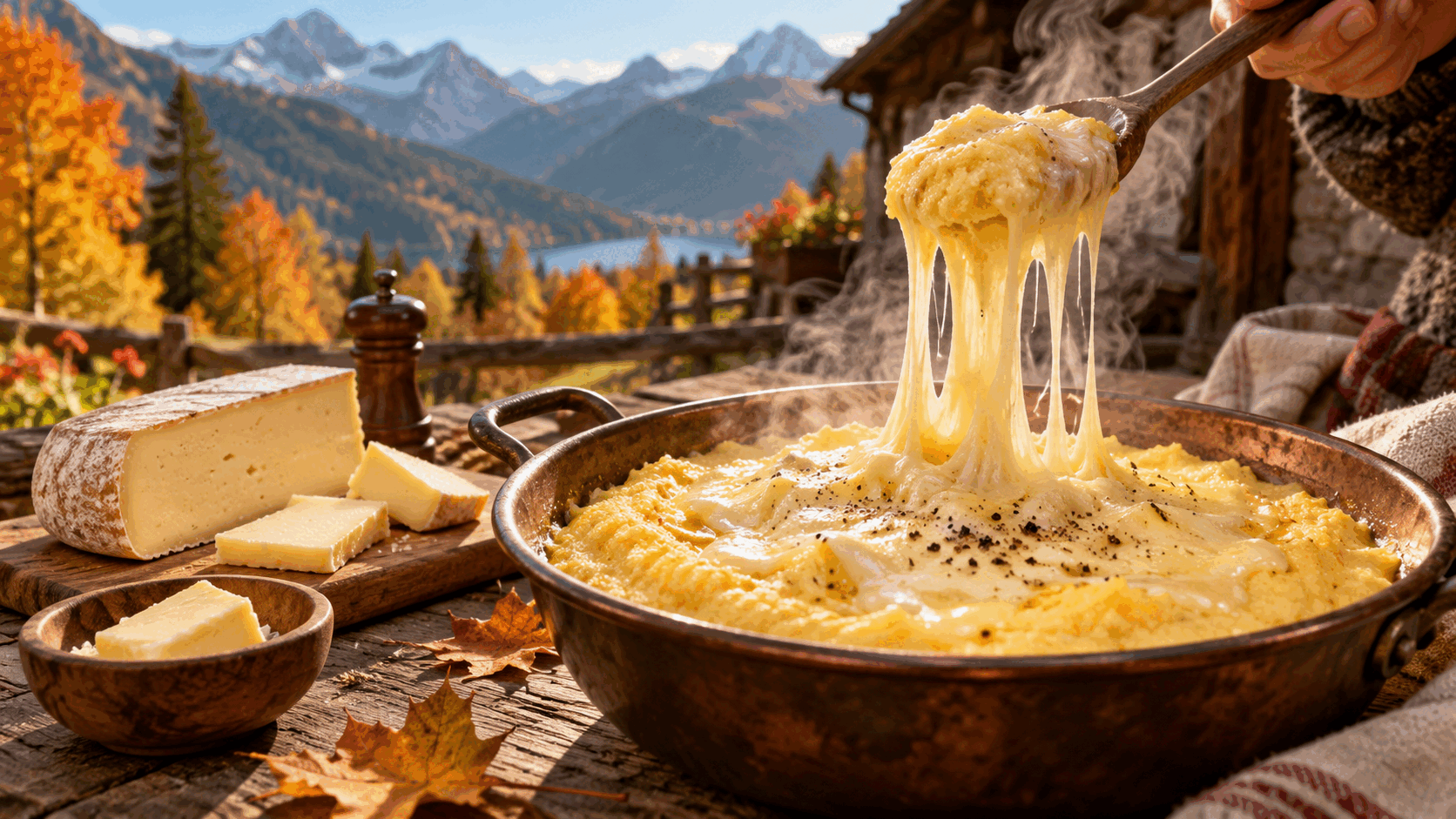 Nelle valli alpine la polenta concia è ancora un rito: fontina filante, burro e tanto amore