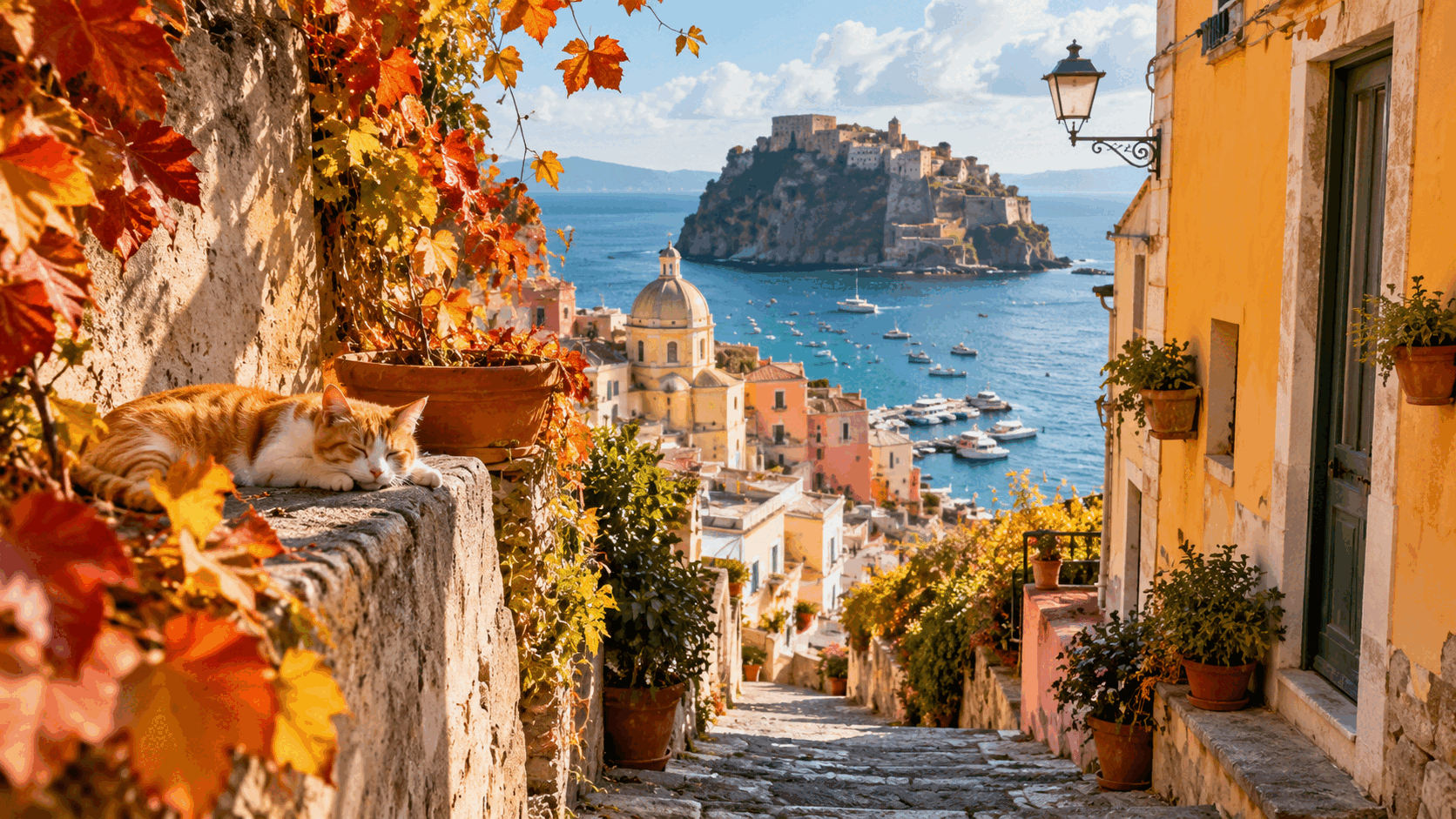 Perché tutti parlano dell’isola di Procida in autunno? I vicoli si svuotano e il mare resta vicino