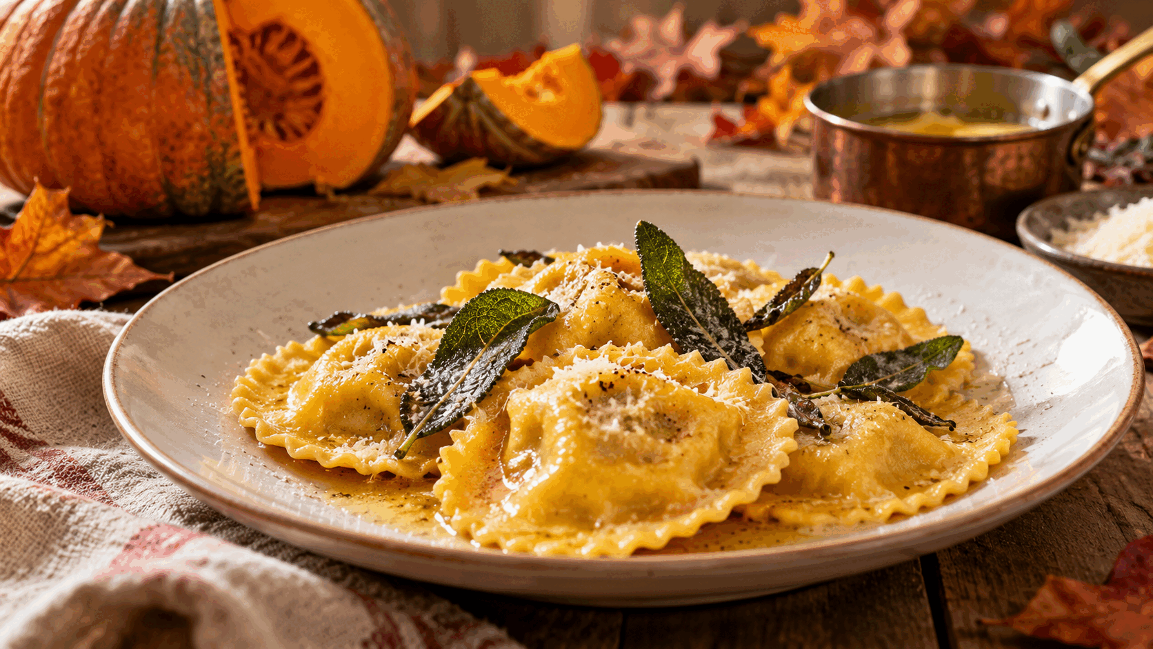 Questa è la magia della zucca mantovana: tortelli sottili, burro fuso e salvia croccante