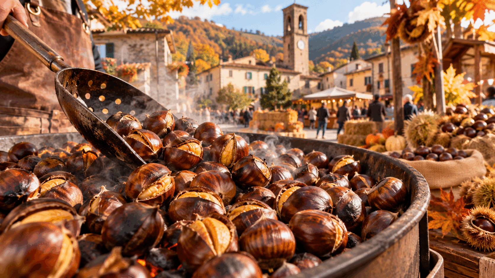 Solo i locali conoscono la festa delle castagne di Marradi: in autunno il paese profuma di caldarroste