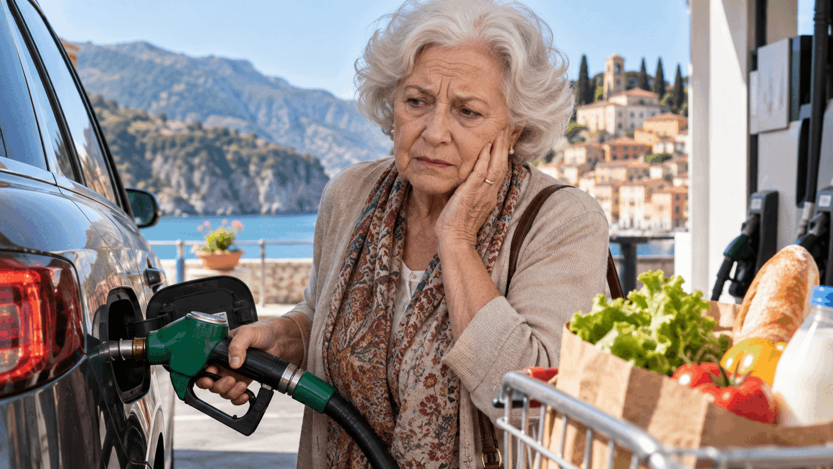 Vedova da cinque anni, Elaine, 77 anni, spende 58 euro a settimana di benzina: più del budget per il cibo